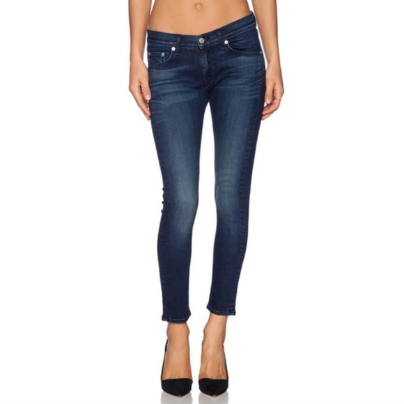 rag & bone cropped dark wash skinny Jeans designer denim size 26 - Picture 1 of 6